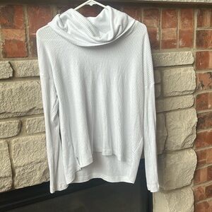 White crow cowl neck long sleeve top